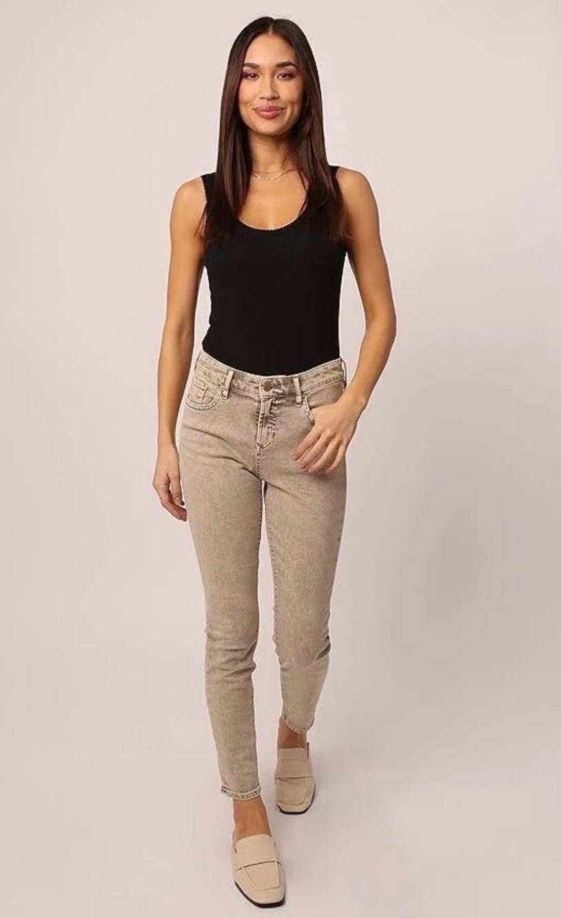 DEAR JOHN Women's High Rise Gisele Skinny Leg Jeans in Biscotti Size 27